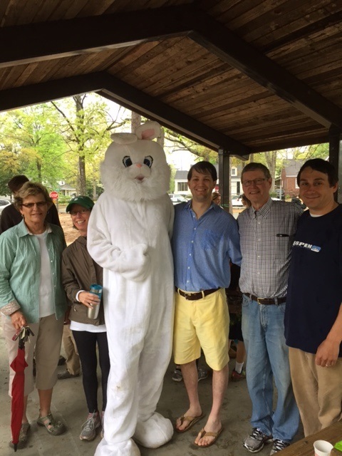 easter bunny and some neighborhood council members.jpg